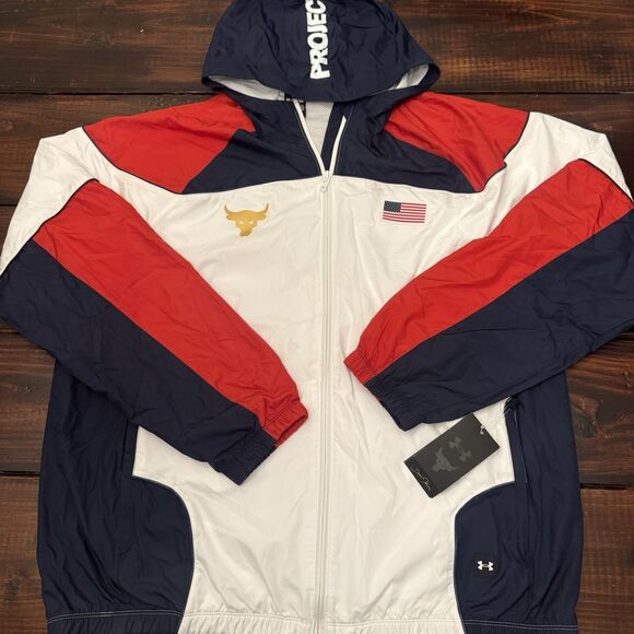 Under Armour Project Rock USA Windbreaker Jacket - Picture 1 of 10